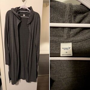 Old Navy Active Charcoal Hooded Cardigan
